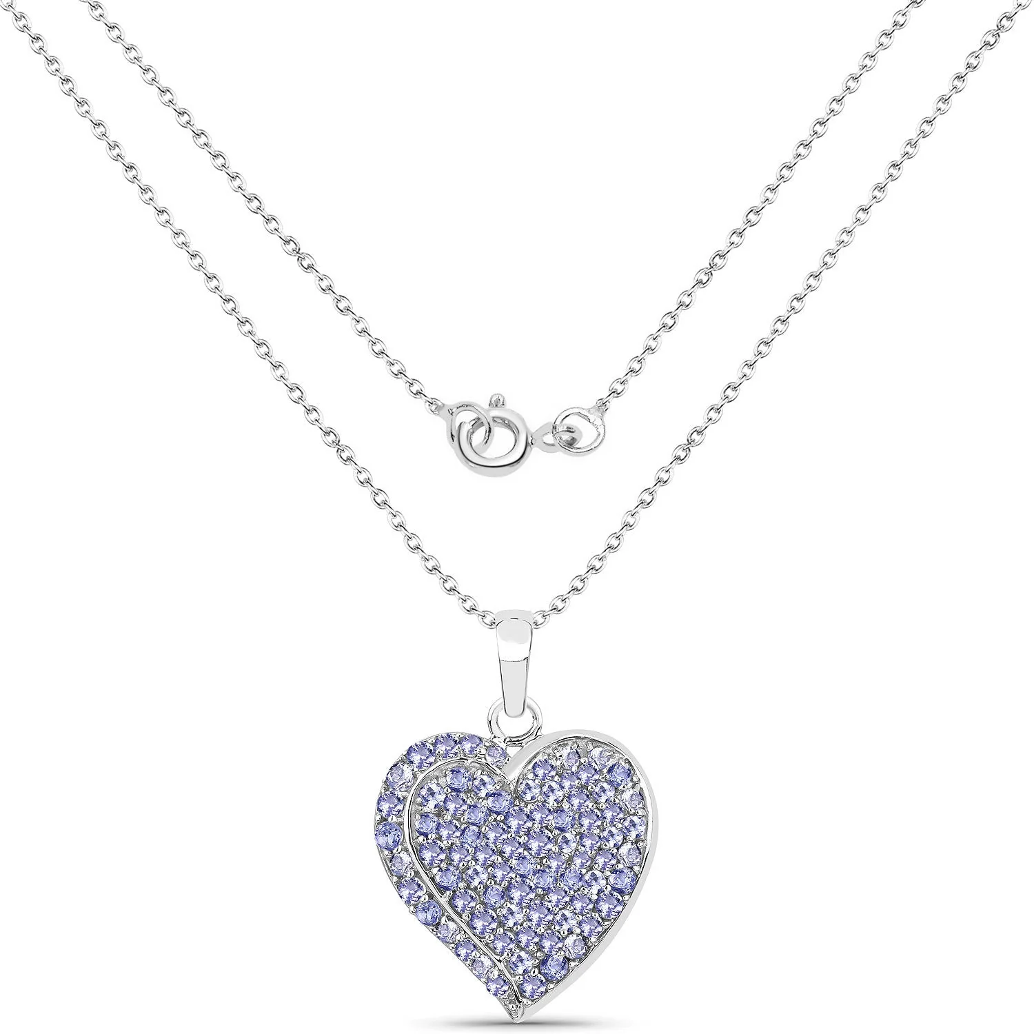3.97 Carat Genuine Tanzanite .925 Sterling Silver Pendant - Image 2