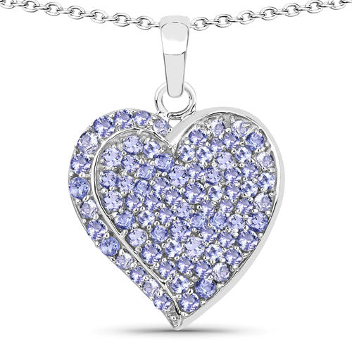 3.97 Carat Genuine Tanzanite .925 Sterling Silver Pendant - Image 3