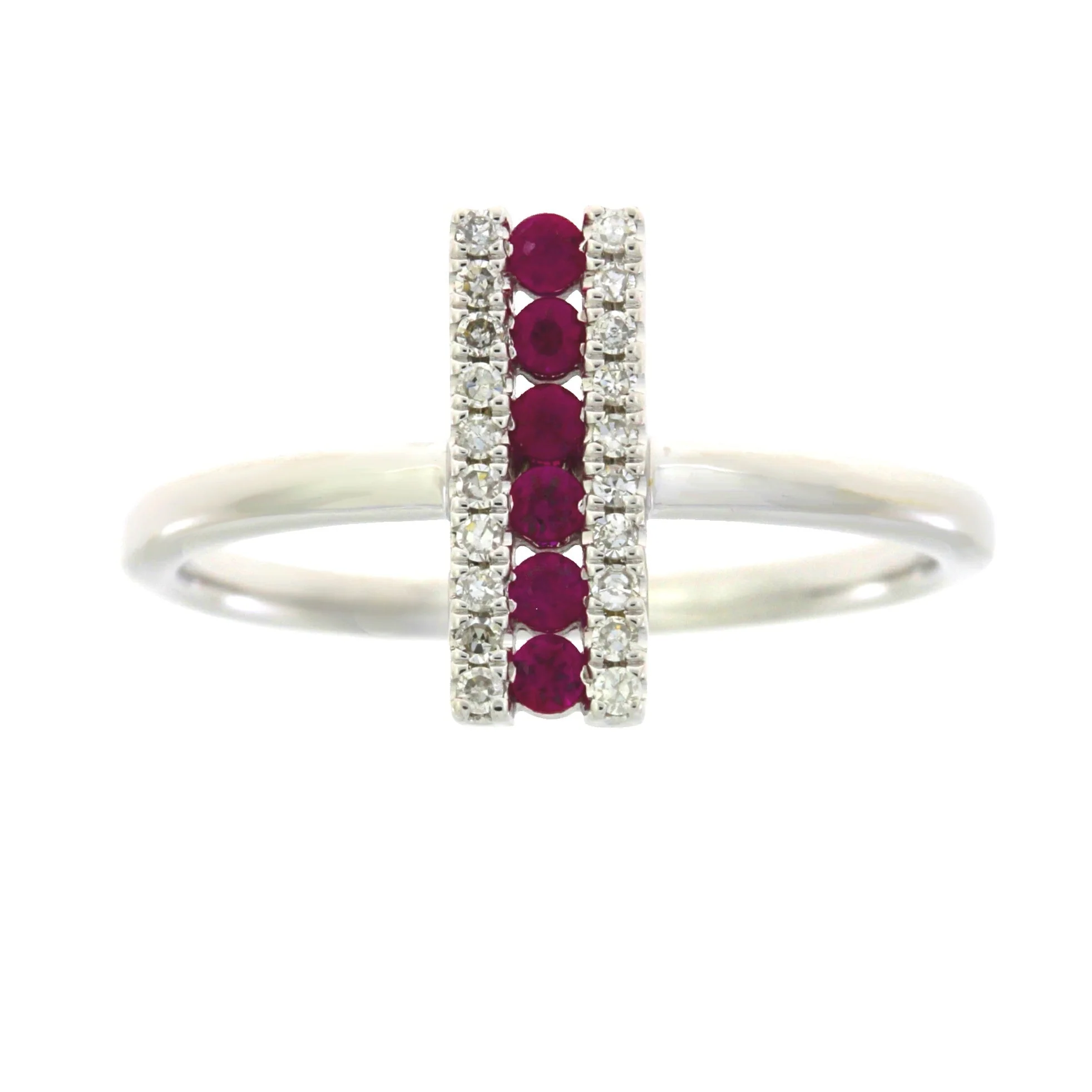 .30ct Ruby Diamond Ring 14KT White Gold - Image 3