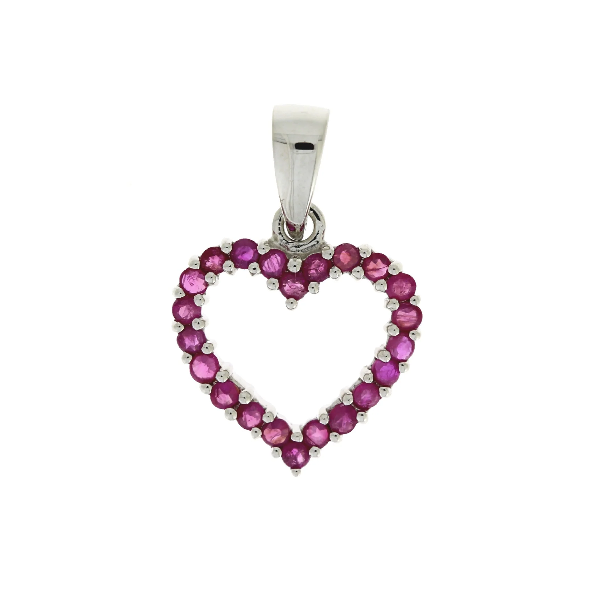 .37ct Ruby Heart Love Pendant 10KT White Gold - Image 3