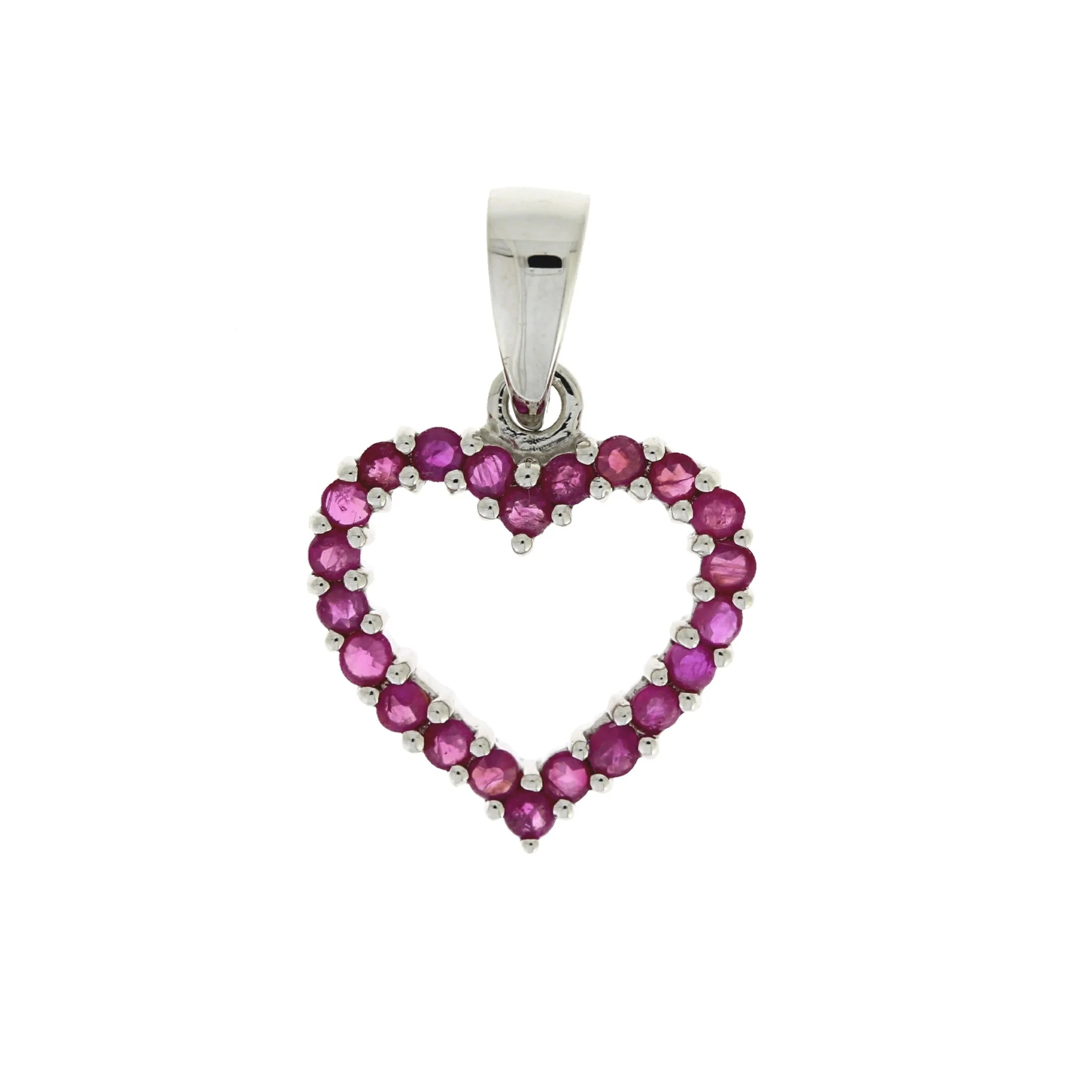 .37ct Ruby Heart Love Pendant 10KT White Gold - Image 4