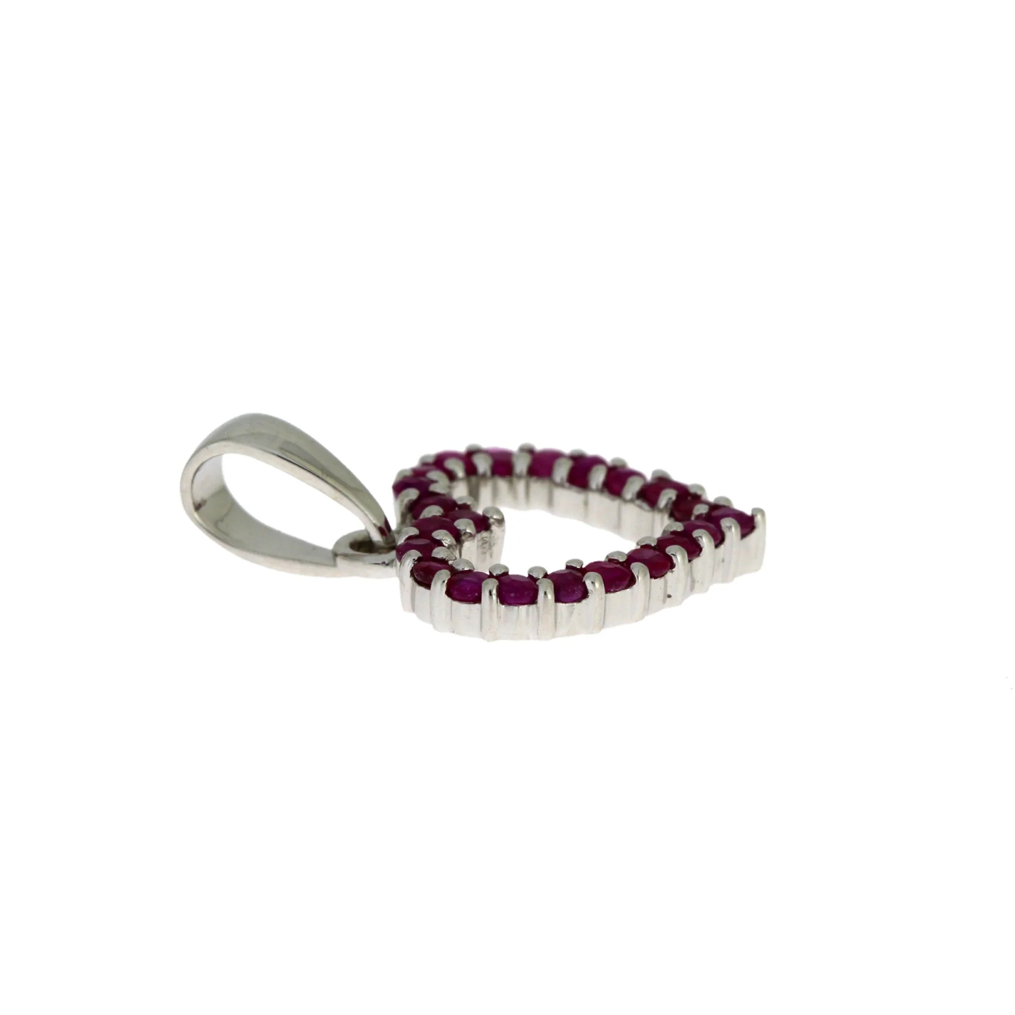 .37ct Ruby Heart Love Pendant 10KT White Gold - Image 5