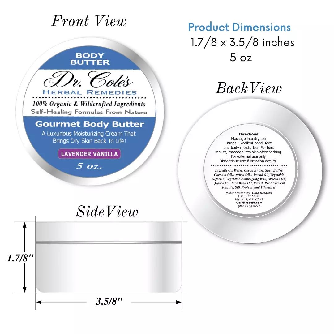 38 - Dr. Cole's Gourmet Body Butter - LAVENDER VANILLA - Image 2