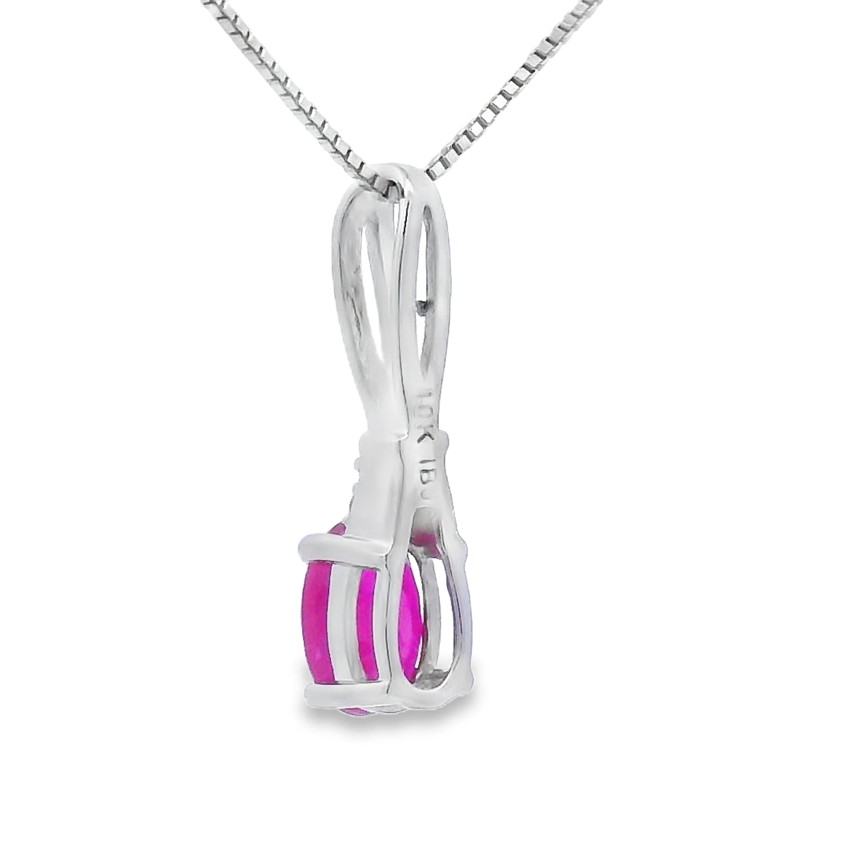 .38ct Ruby Diamond Fashion Pendants 10KT White Gold - Image 2