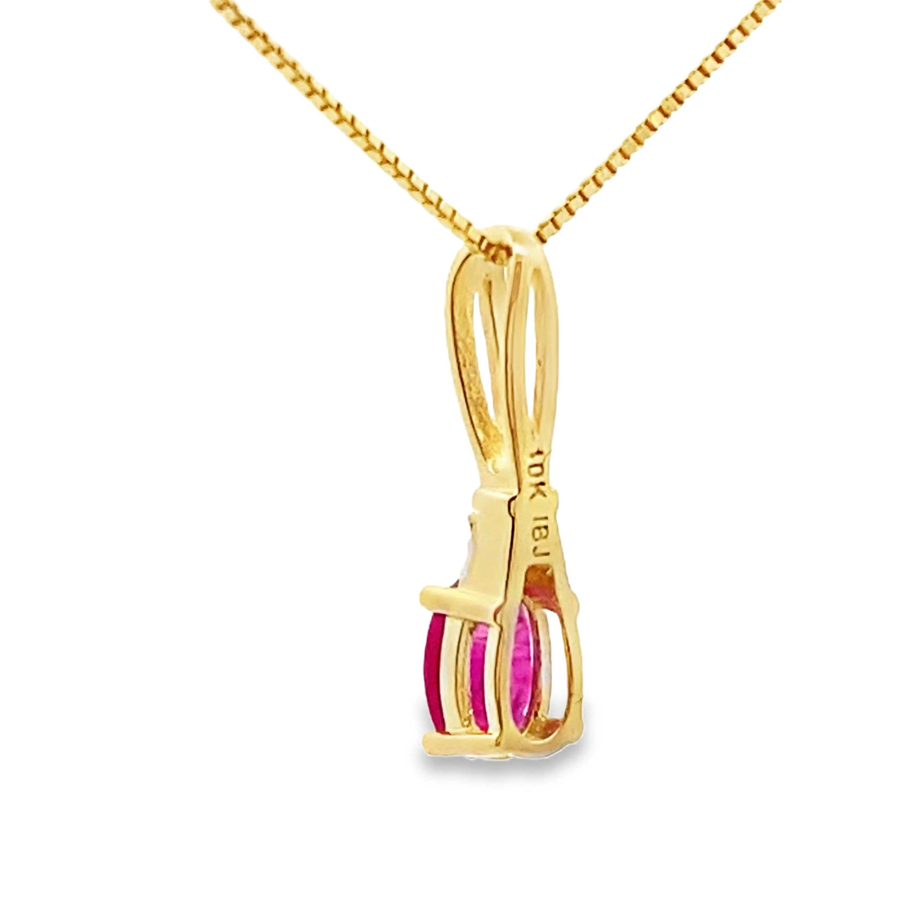 .38ct Ruby Diamond Fashion Pendants 10KT Yellow Gold - Image 2