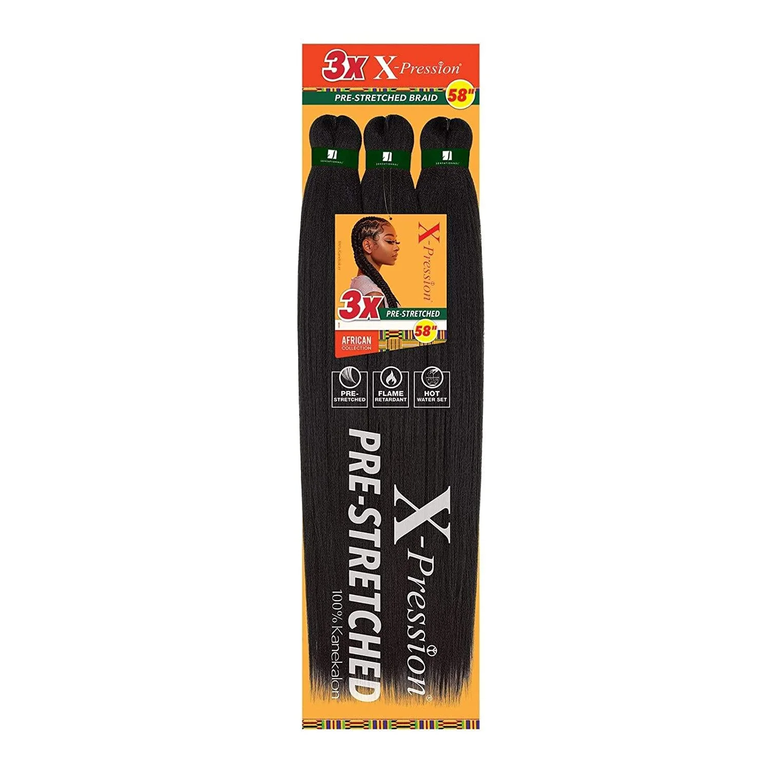 3X-pression Pre-stretched Braiding Hair 58" - Image 2