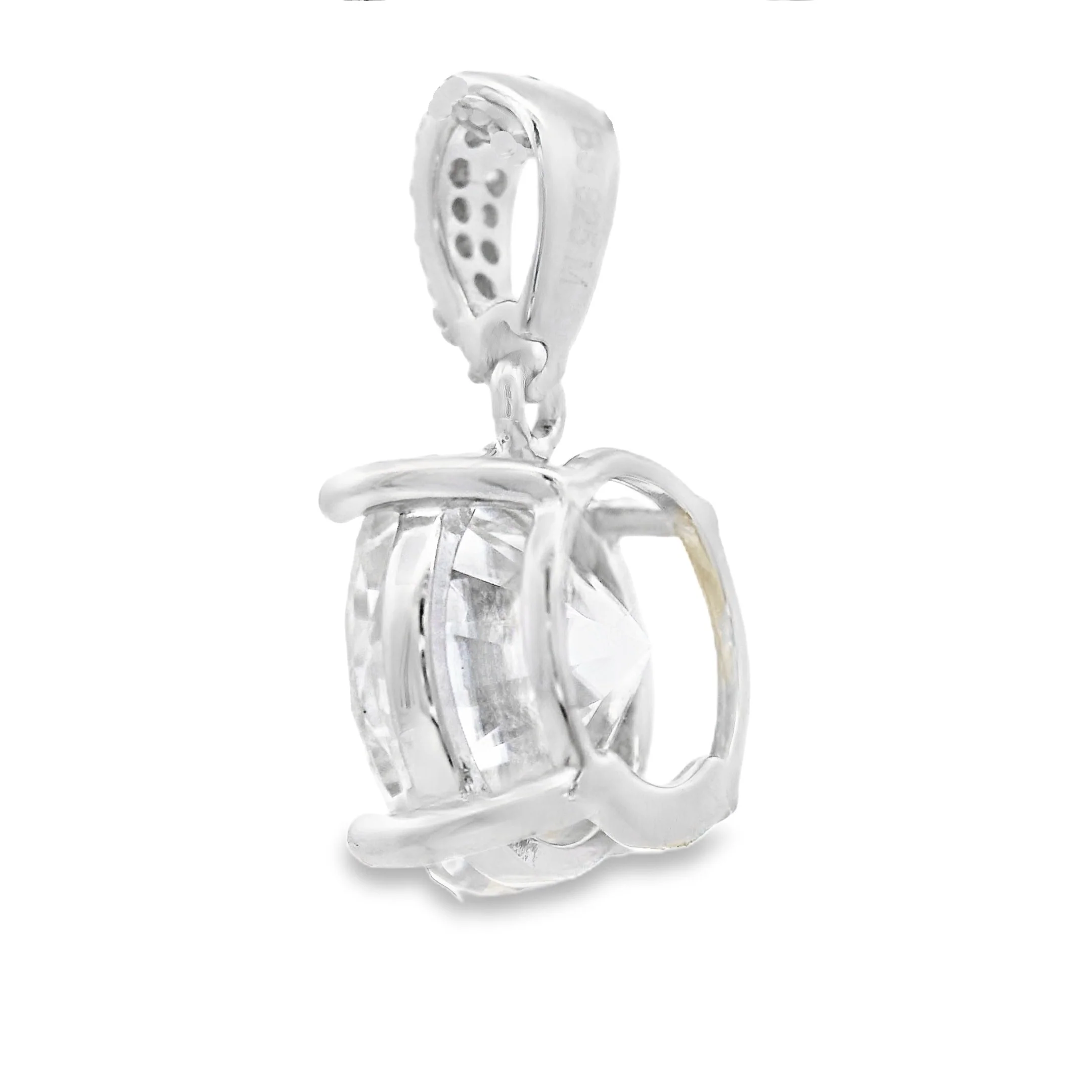 4.00ct Moissanite Pendant Sterling Silver - Image 2