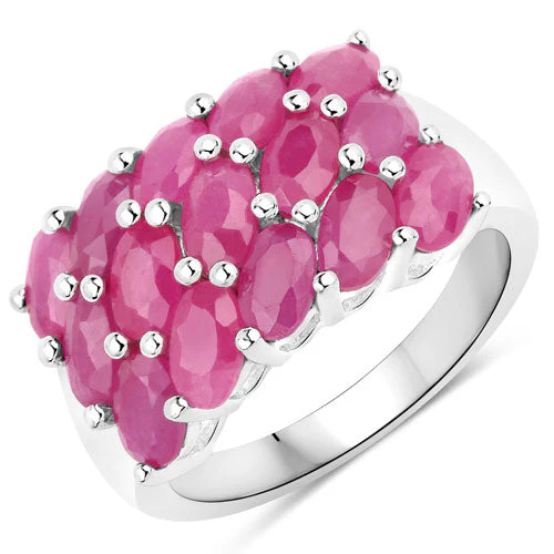 4.05 Carat Genuine Ruby .925 Sterling Silver Ring - Image 2
