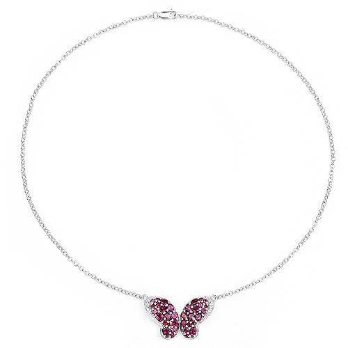 4.15 Carat Genuine Rhodolite and White Topaz .925 Sterling Silver Pendant - Image 4
