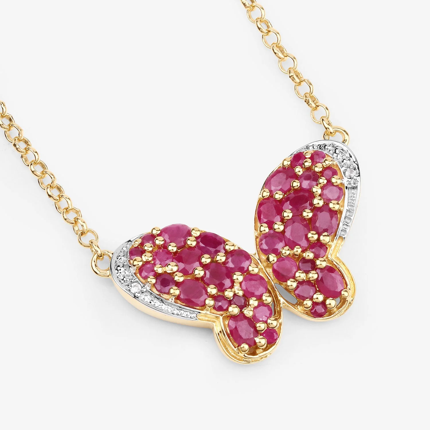 4.15 Carat Genuine Ruby and White Zircon .925 Sterling Silver Pendant - Image 4