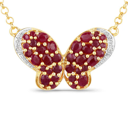 4.15 Carat Genuine Ruby and White Zircon .925 Sterling Silver Pendant - Image 5