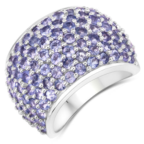 4.22 Carat Genuine Tanzanite .925 Sterling Silver Ring - Image 5