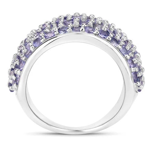 4.22 Carat Genuine Tanzanite .925 Sterling Silver Ring - Image 6