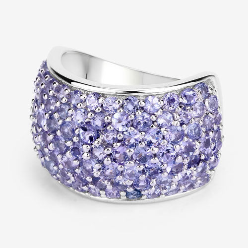 4.22 Carat Genuine Tanzanite .925 Sterling Silver Ring - Image 8