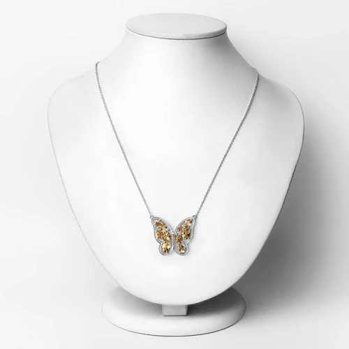 4.43 Carat Genuine Citrine .925 Sterling Silver Necklace - Image 6