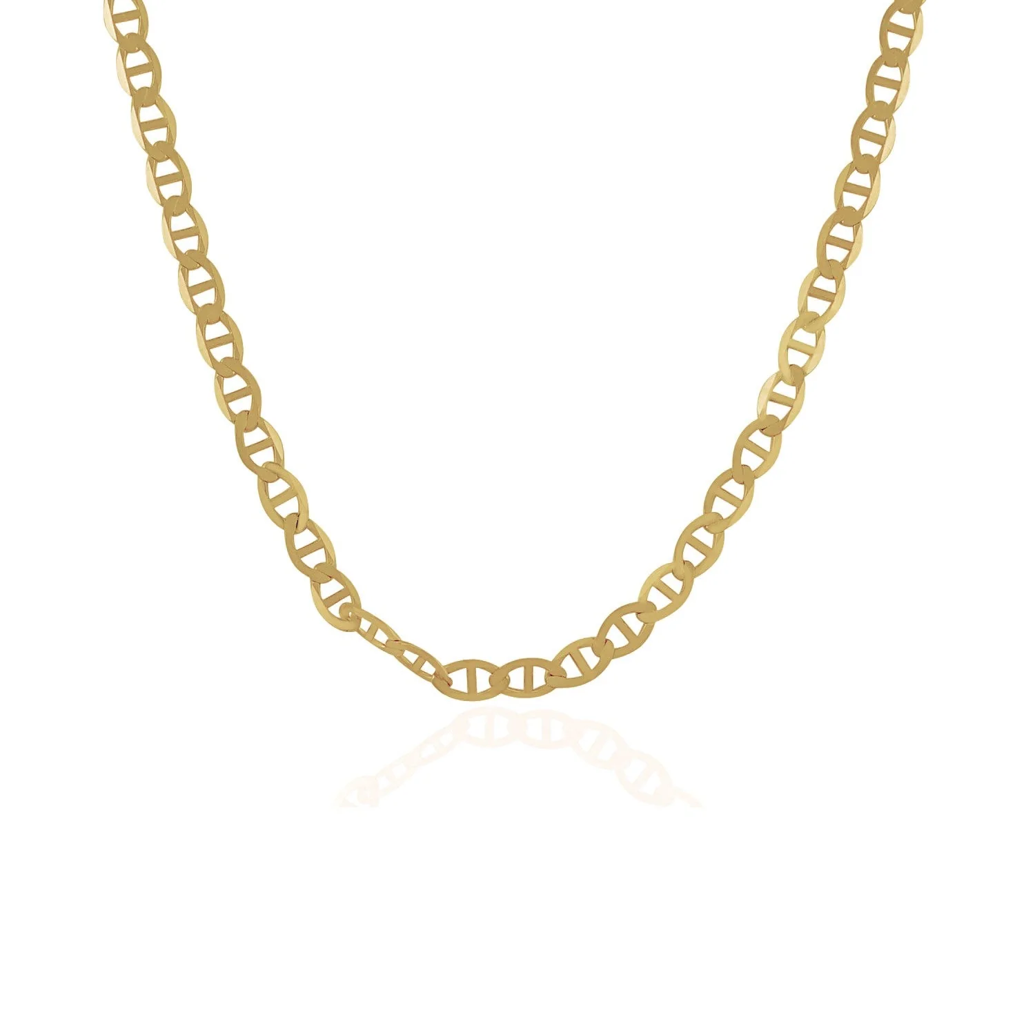 4.5mm 10k Yellow Gold Mariner Link Chain - Image 6