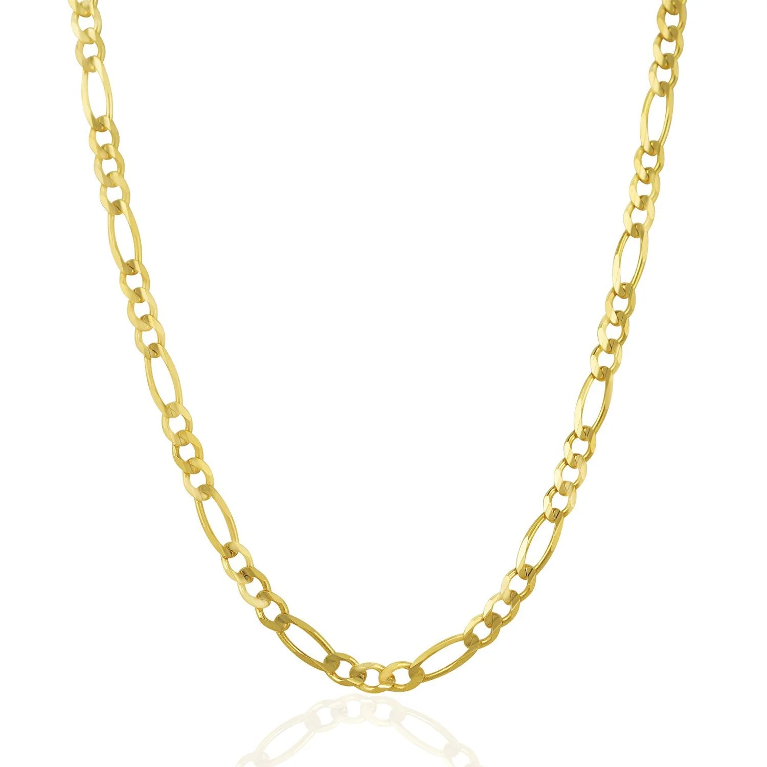 4.5mm 14k Yellow Gold Solid Figaro Chain - Image 2