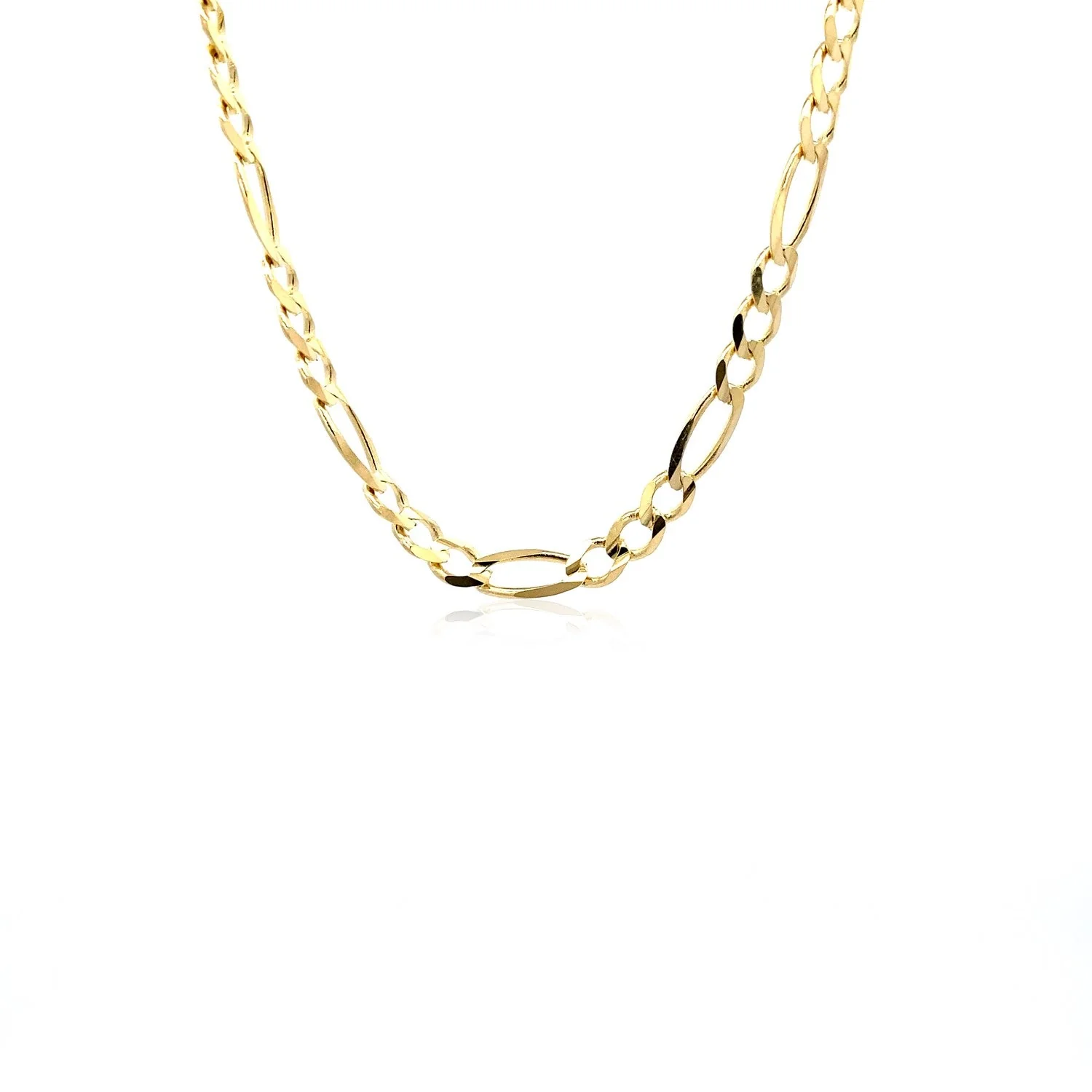 4.5mm 14k Yellow Gold Solid Figaro Chain - Image 6