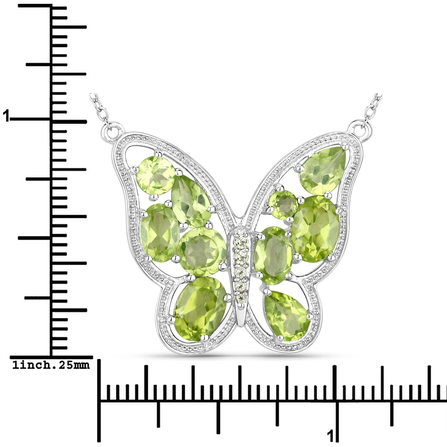 4.65 Carat Genuine Peridot .925 Sterling Silver Necklace - Image 3