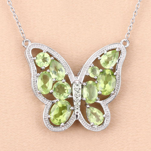4.65 Carat Genuine Peridot .925 Sterling Silver Necklace - Image 9