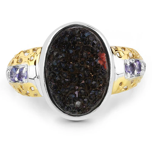 4.74 Carat Genuine Multi Stones .925 Sterling Silver Ring - Image 3