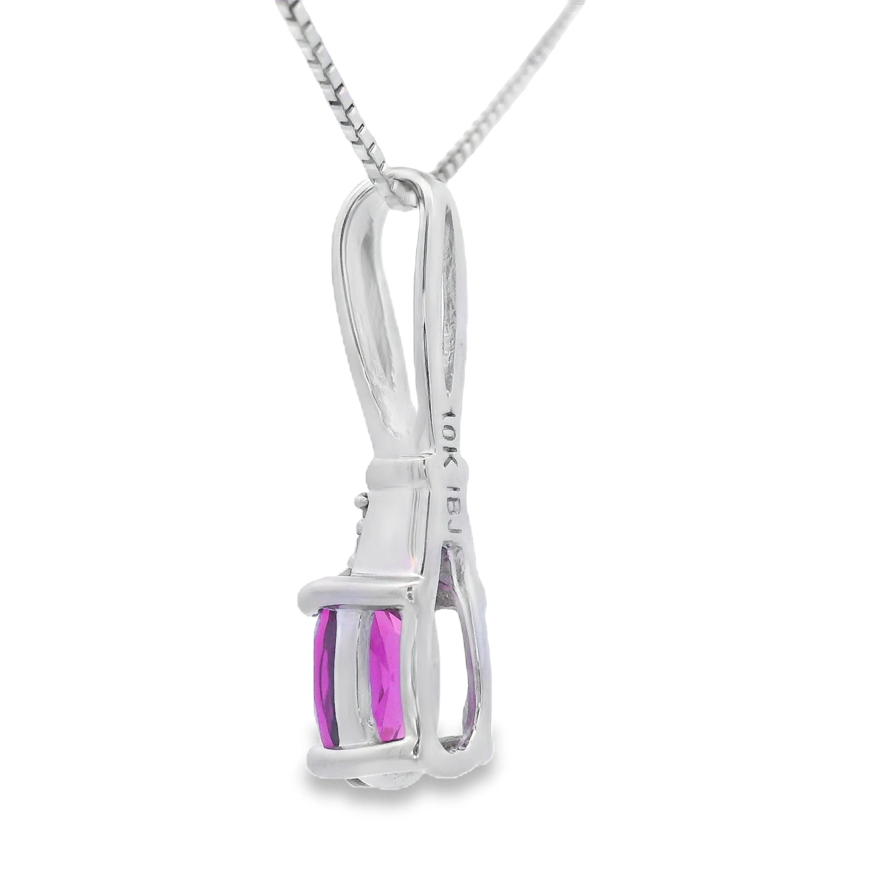 .40ct Rhodolite Garnet Fashion Pendants 10KT White Gold - Image 2