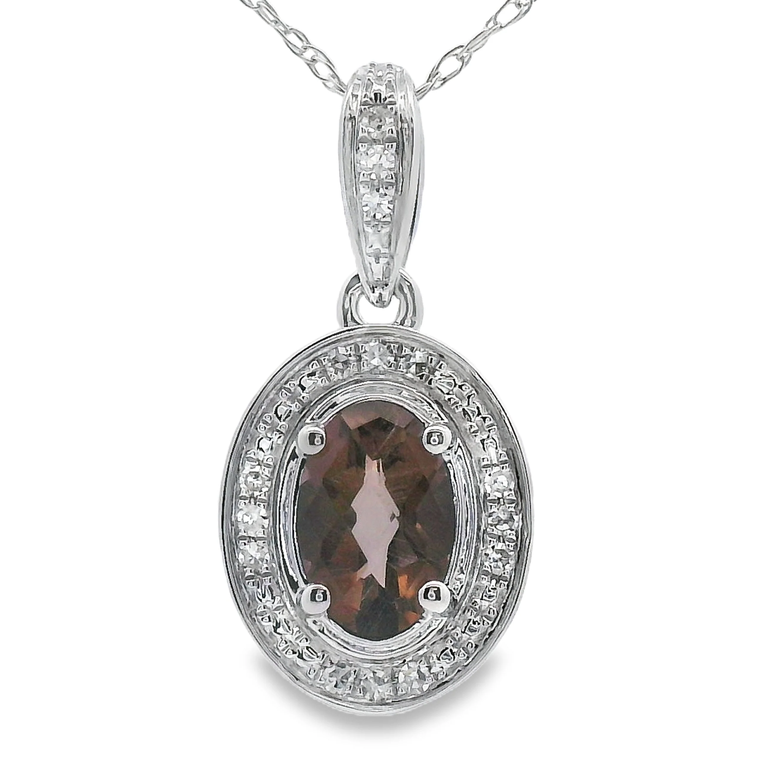 .42ct Quartz Diamond Fashion Pendants 10KT White Gold