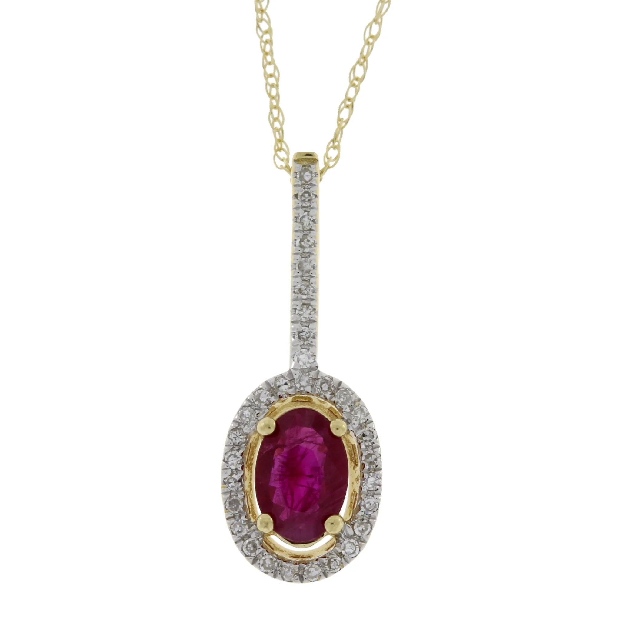 .43ct Ruby Diamond Fashion Pendants 14KT Yellow Gold - Image 2