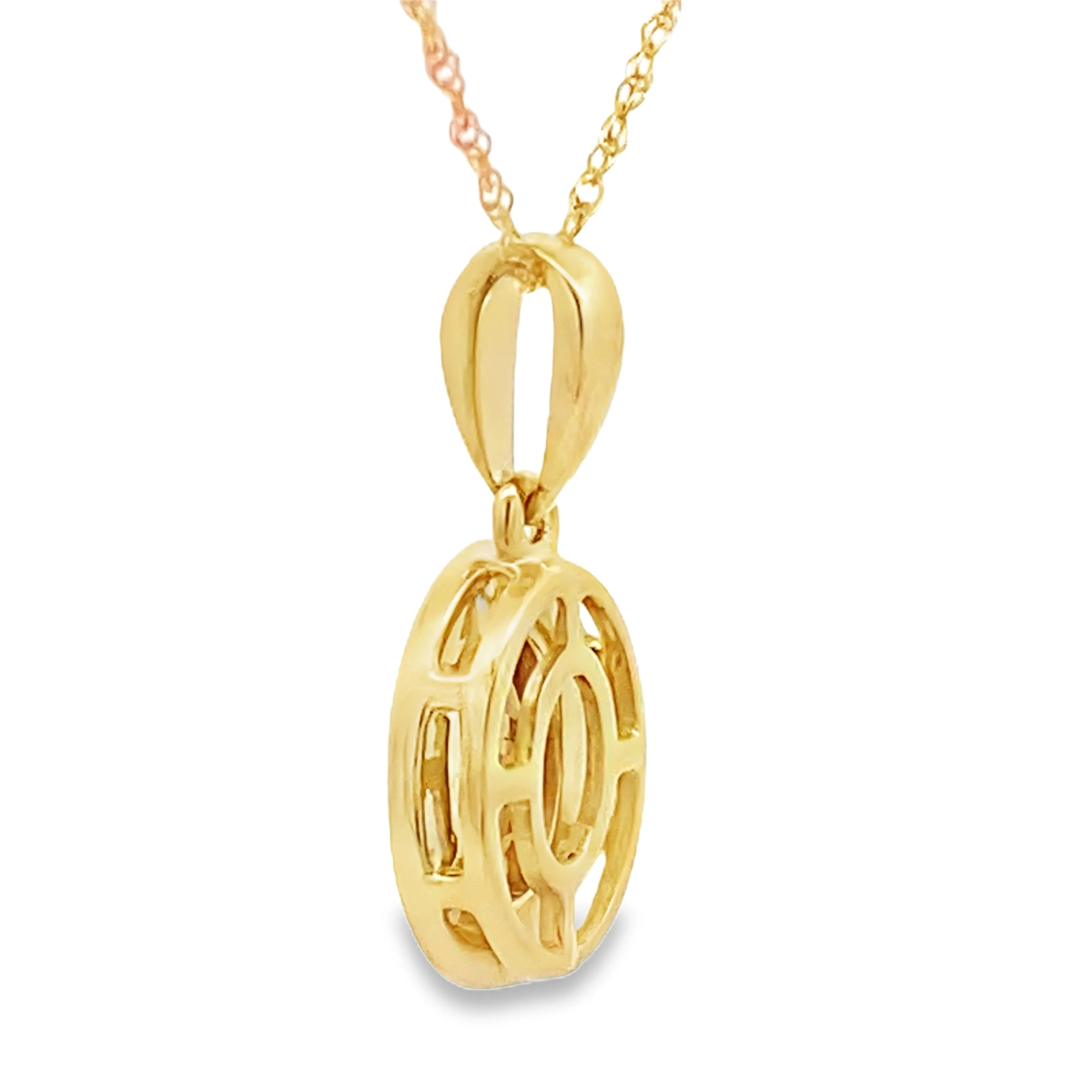 .44ct Quartz Diamond Fashion Pendants 10KT Yellow Gold - Image 2