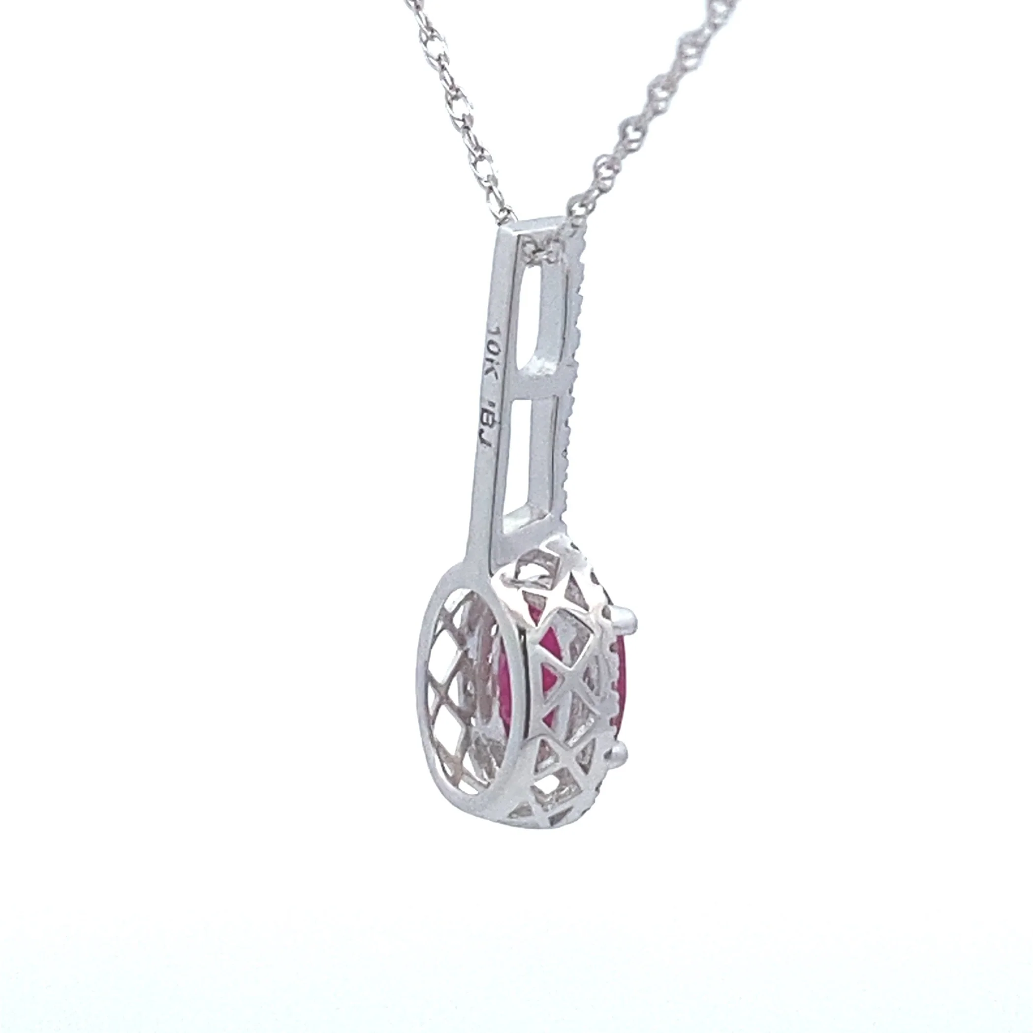 .45ct Ruby Diamond Fashion Pendants 10KT White Gold - Image 2