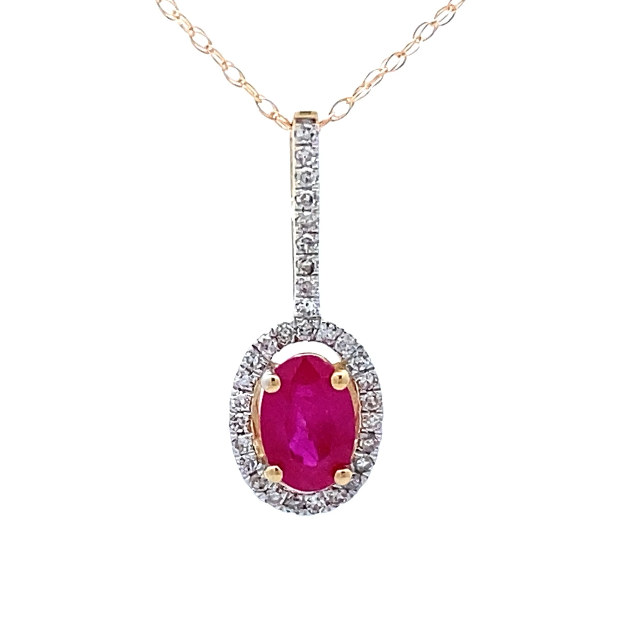 .45ct Ruby Diamond Fashion Pendants 10KT Yellow Gold - Image 4