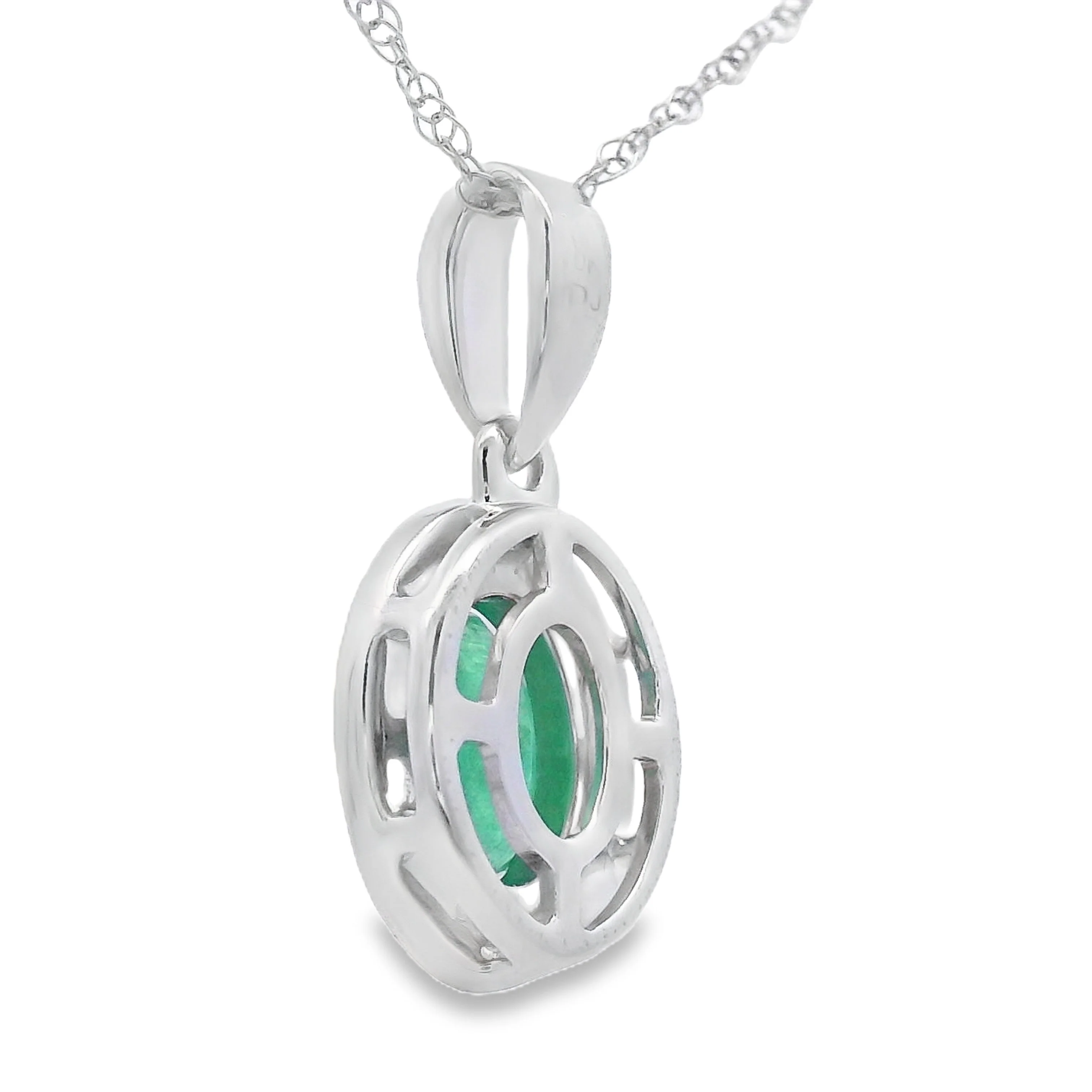 .46ct Emerald Diamond Fashion Pendants 10KT White Gold - Image 2