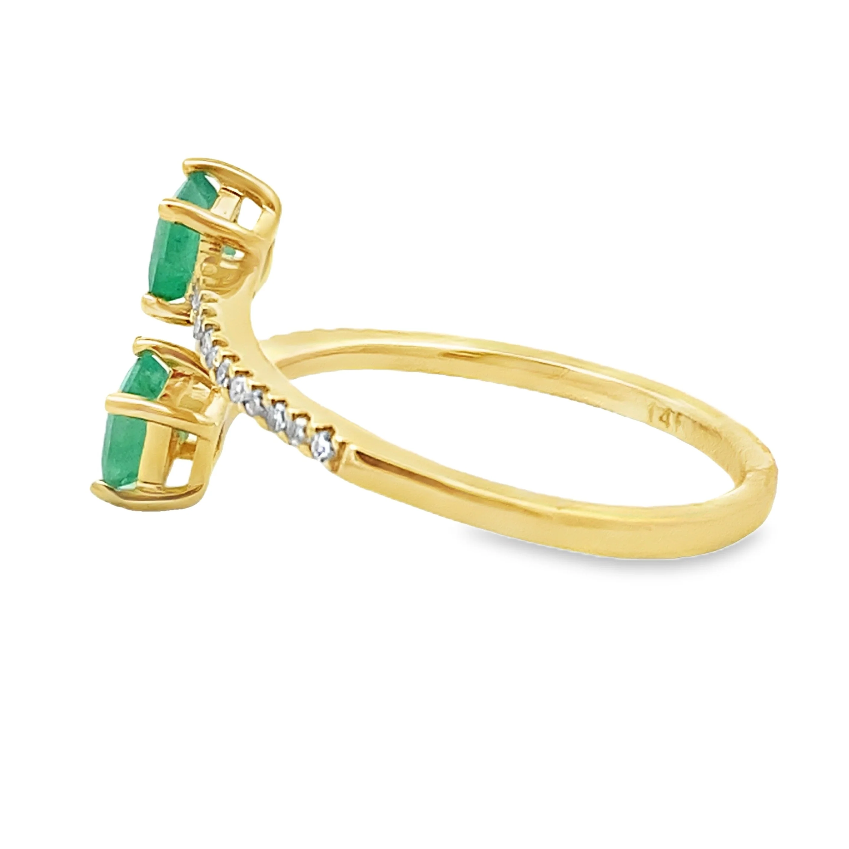 .47ct Emerald Diamond Ring 14KT Yellow Gold - Image 2