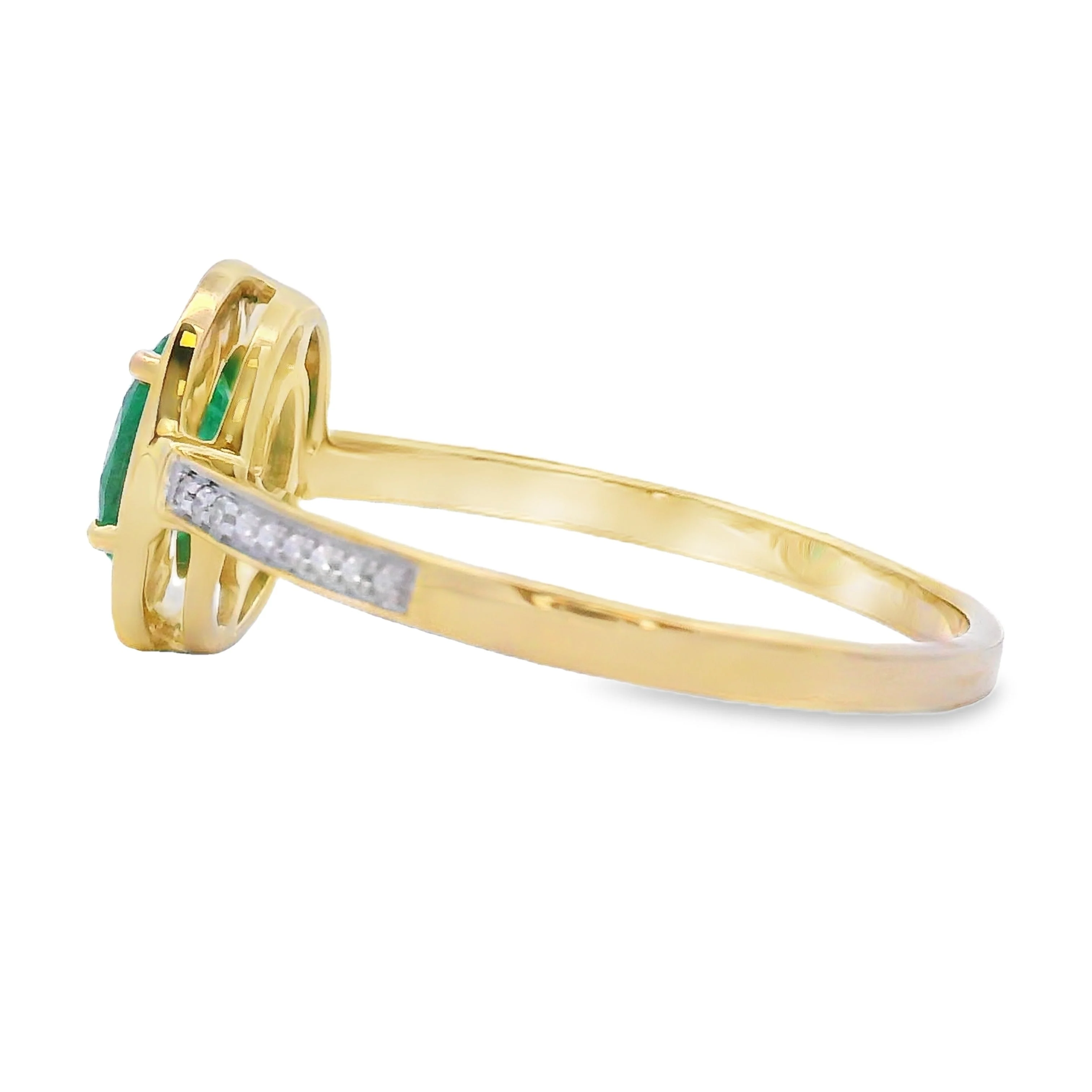 .49ct Emerald Diamond Ring 10KT Yellow Gold - Image 2