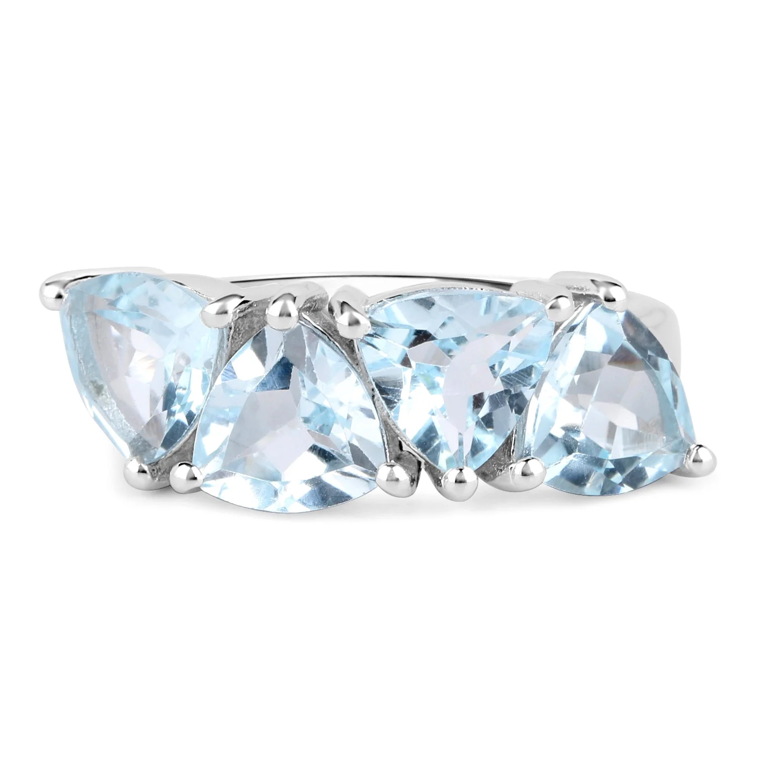 5.00 Carat Genuine Blue Topaz .925 Sterling Silver Ring - Image 3