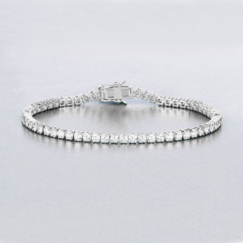 5.10 Carat Lab Grown Diamond 14K White Gold Bracelet - Image 3