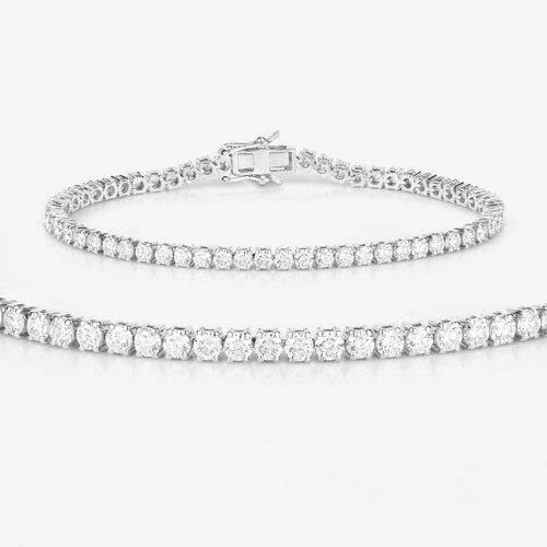 5.10 Carat Lab Grown Diamond 14K White Gold Bracelet - Image 4