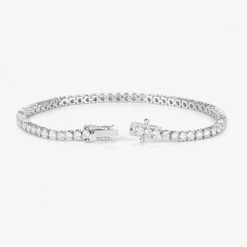 5.10 Carat Lab Grown Diamond 14K White Gold Bracelet - Image 5