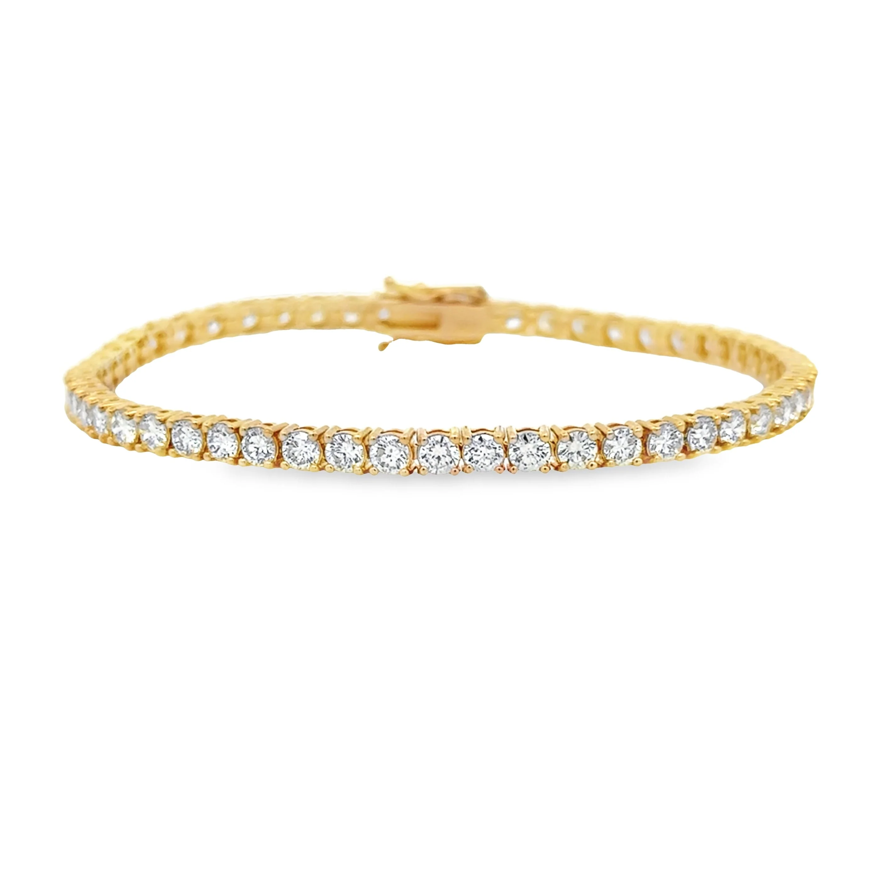 5.50ct Diamond Tennis Bracelet 18KT Yellow Gold - Image 5