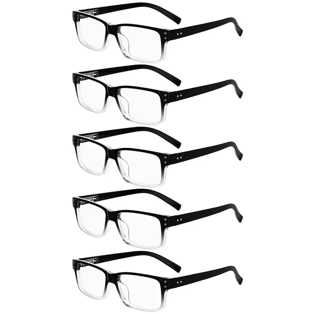 5 Pack Vintage Reading Eyeglasses Classic Readers R032 - Image 10