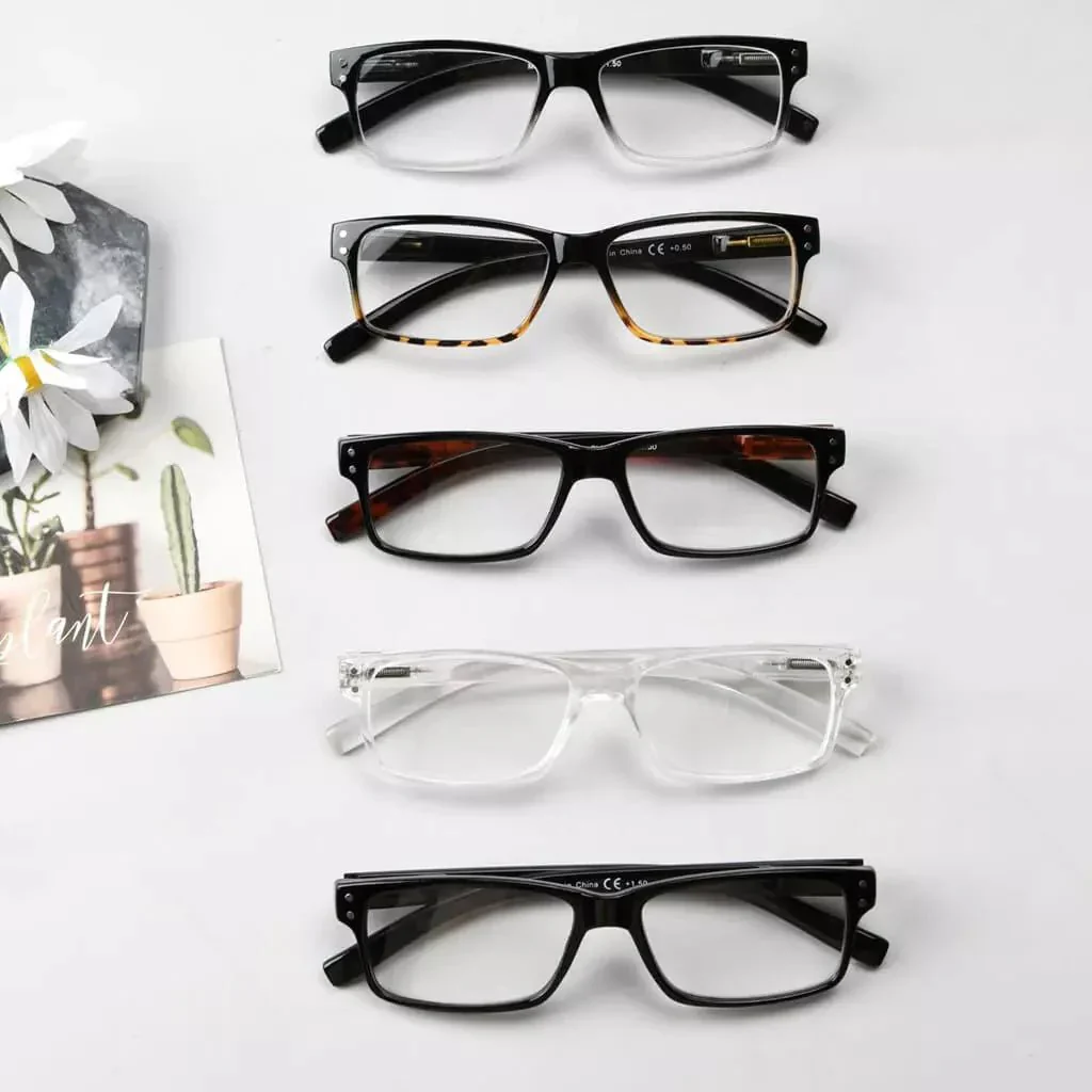 5 Pack Vintage Reading Eyeglasses Classic Readers R032 - Image 5