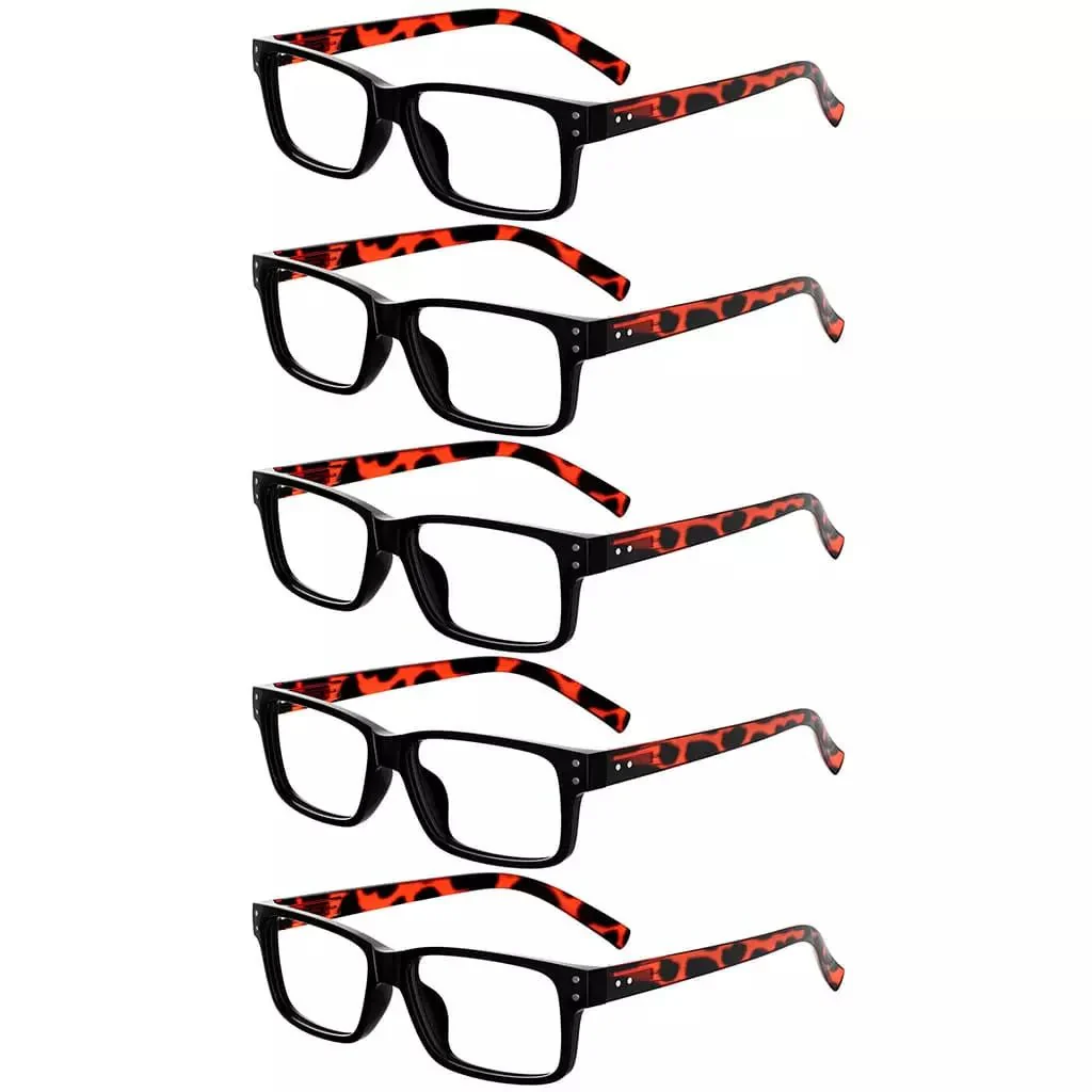 5 Pack Vintage Reading Eyeglasses Classic Readers R032 - Image 8