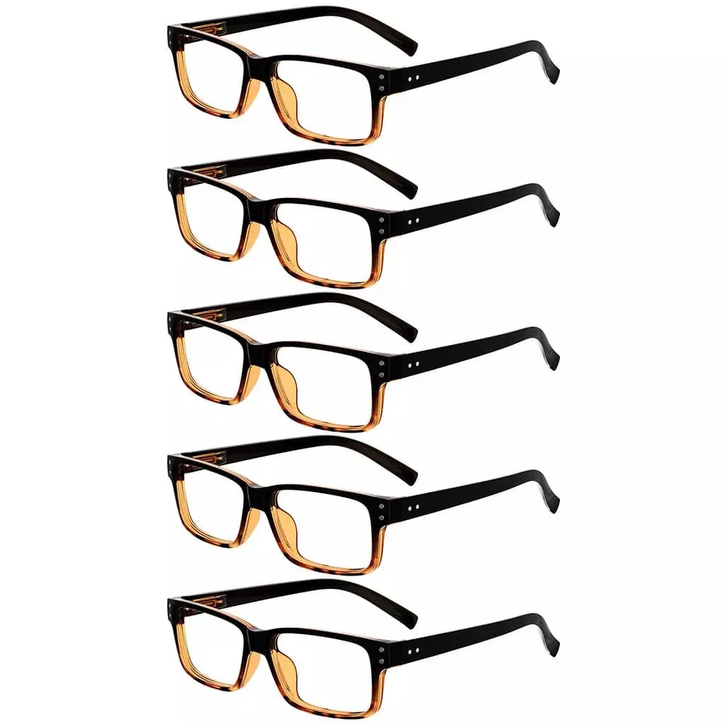 5 Pack Vintage Reading Eyeglasses Classic Readers R032 - Image 9