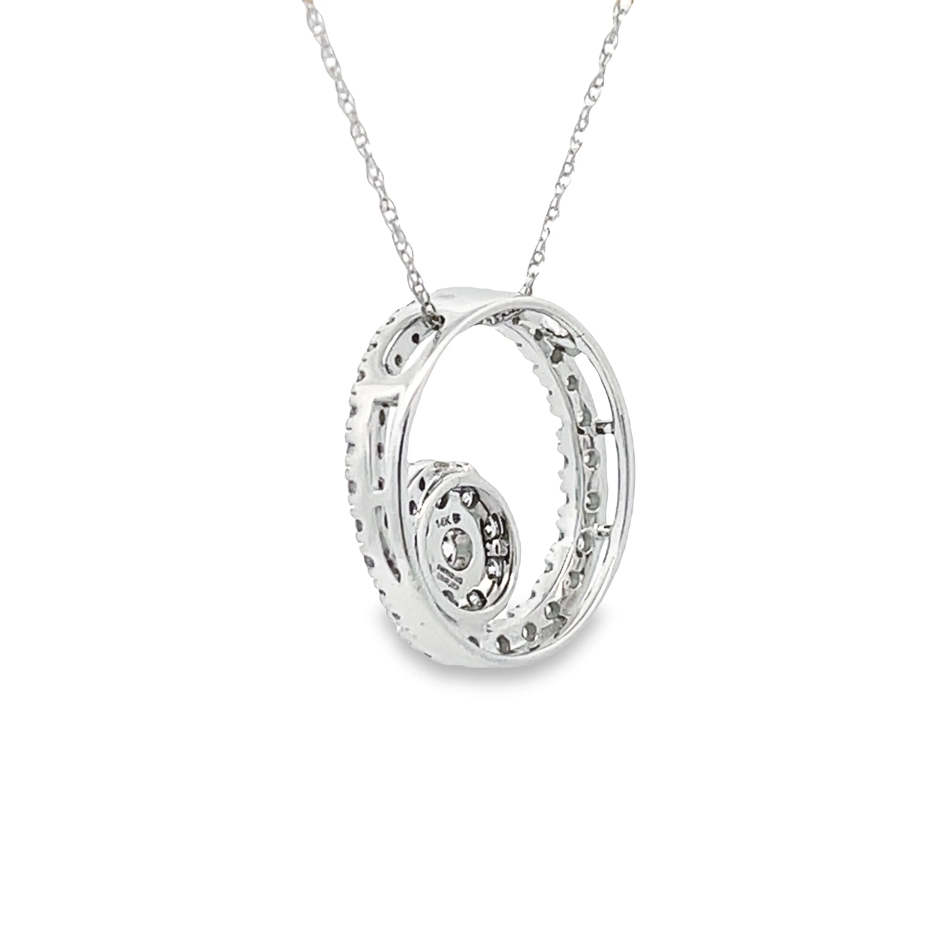 .50ct Diamond Circle of Love Pendant 14KT White Gold - Image 2