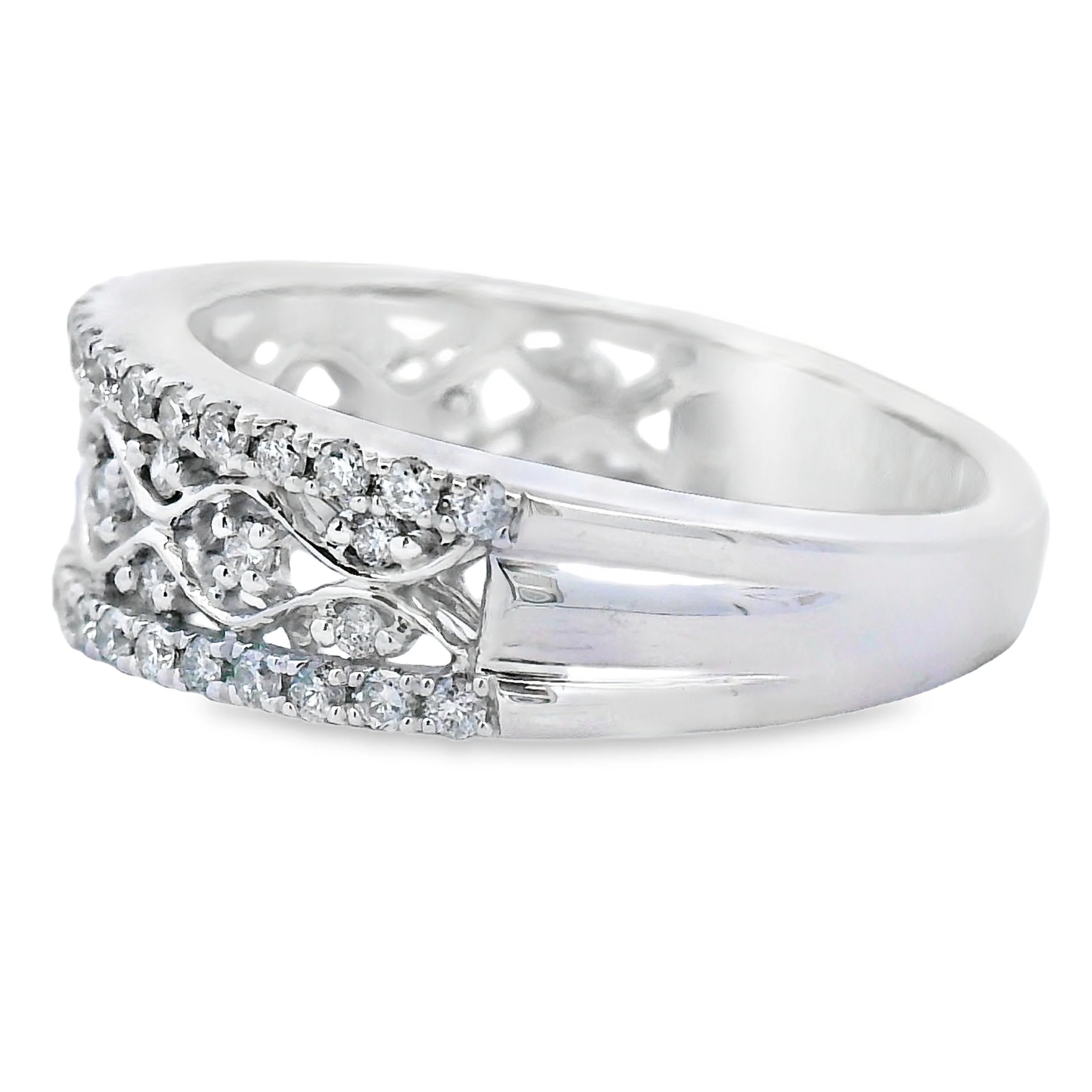 .50ct Diamond Fashion band rings 10KT White Gold - Image 2