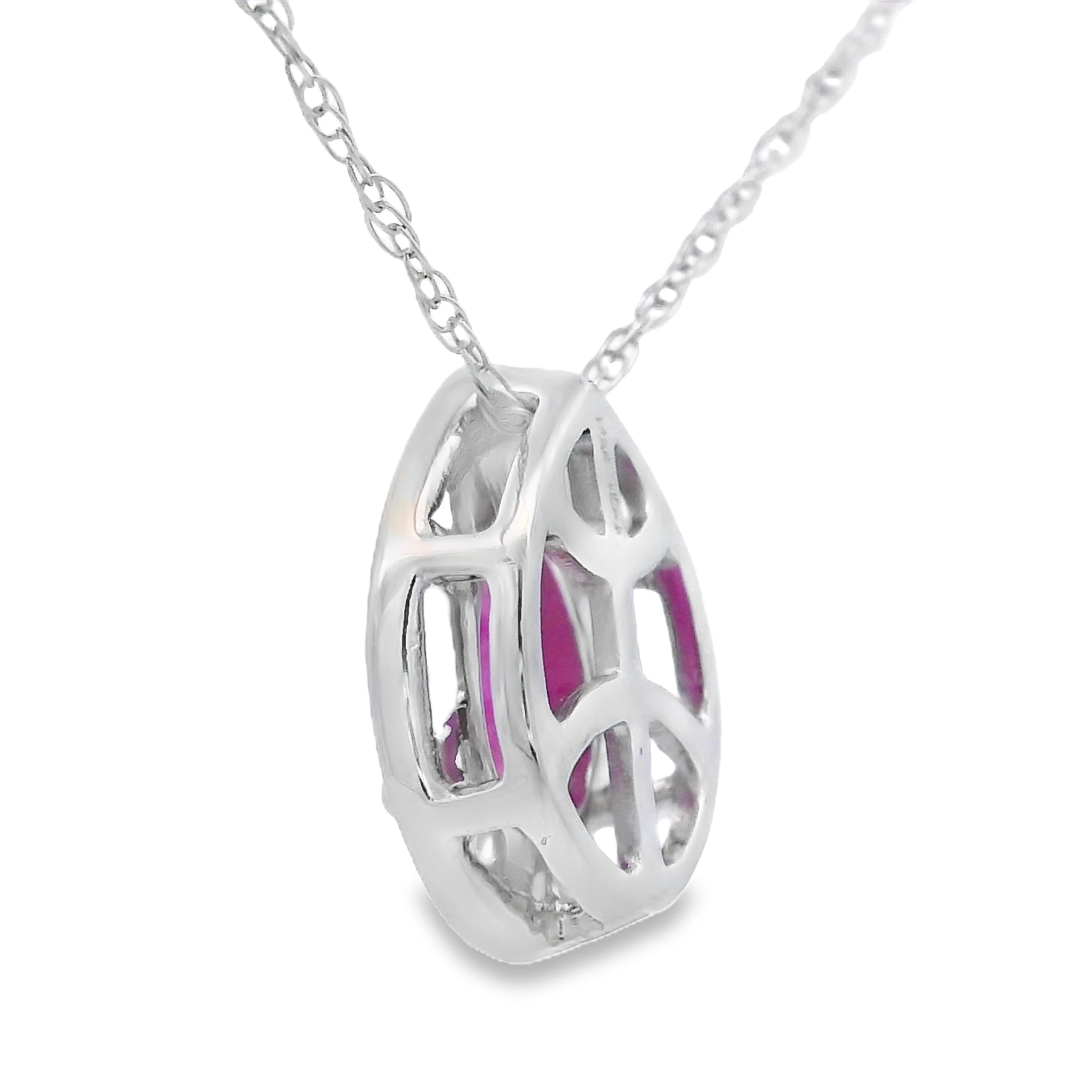.51ct Ruby Diamond Fashion Pendants 10KT White Gold - Image 2