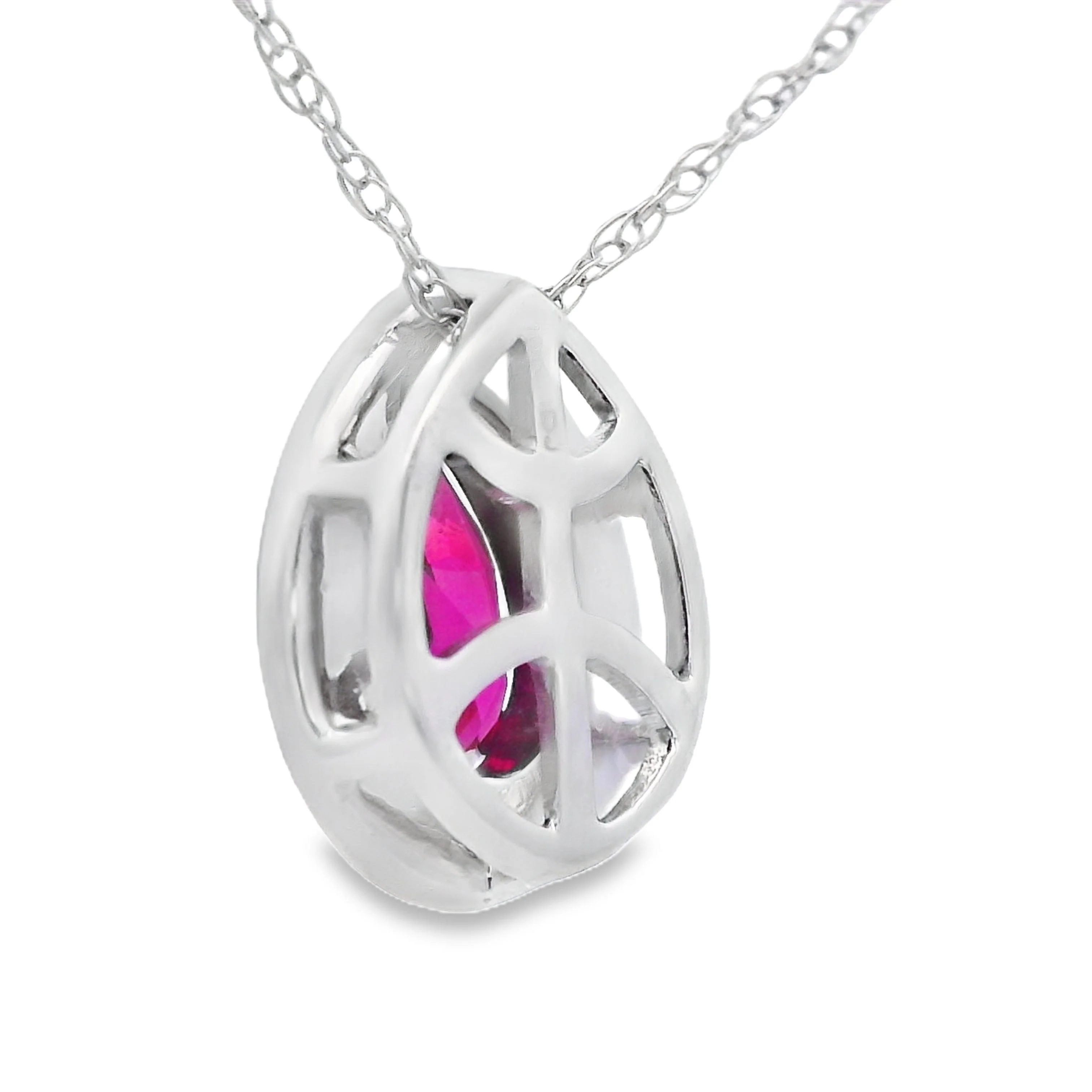 .52ct Garnet Diamond Fashion Pendants 10KT White Gold - Image 2
