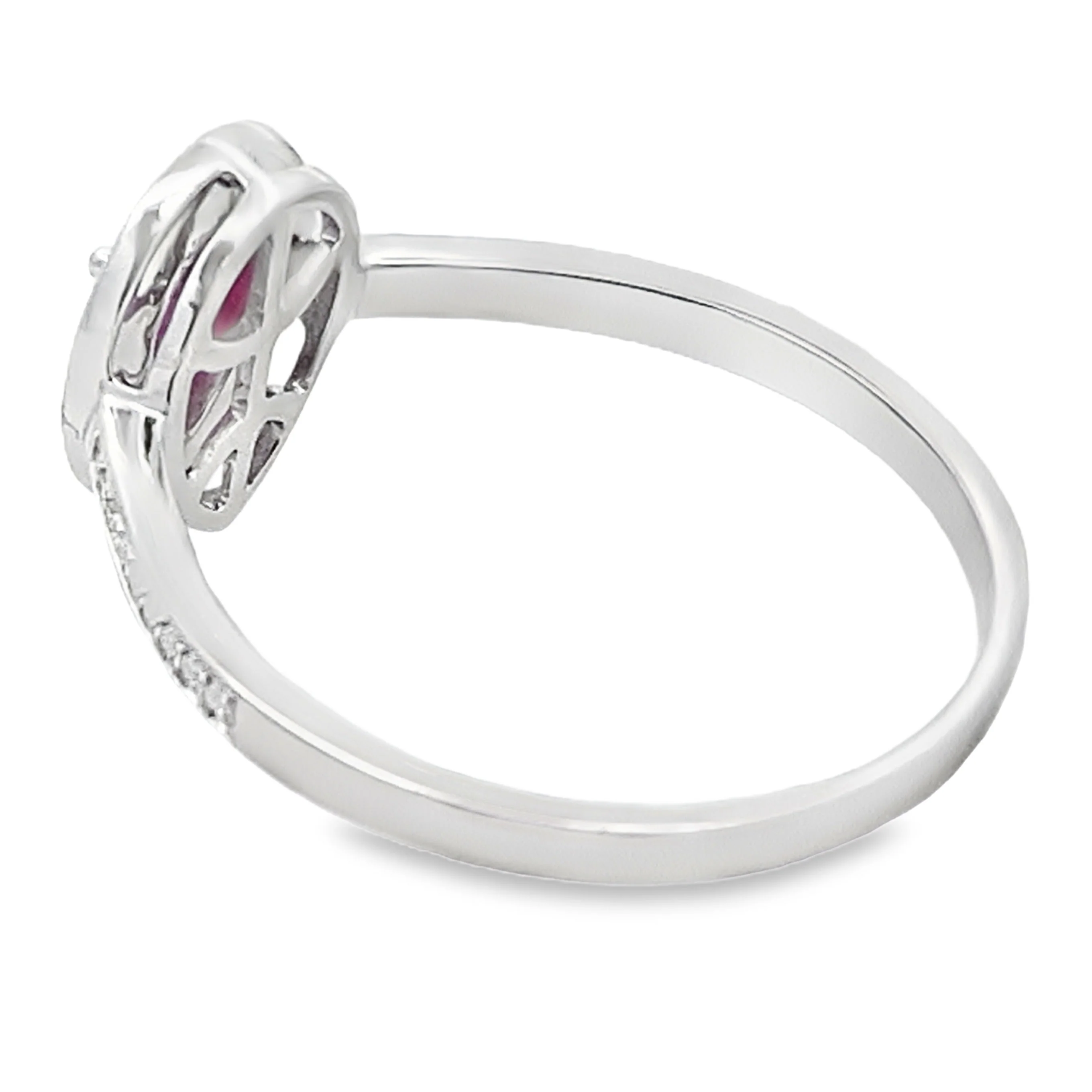 .54ct Ruby Diamond Ring 10KT White Gold - Image 2