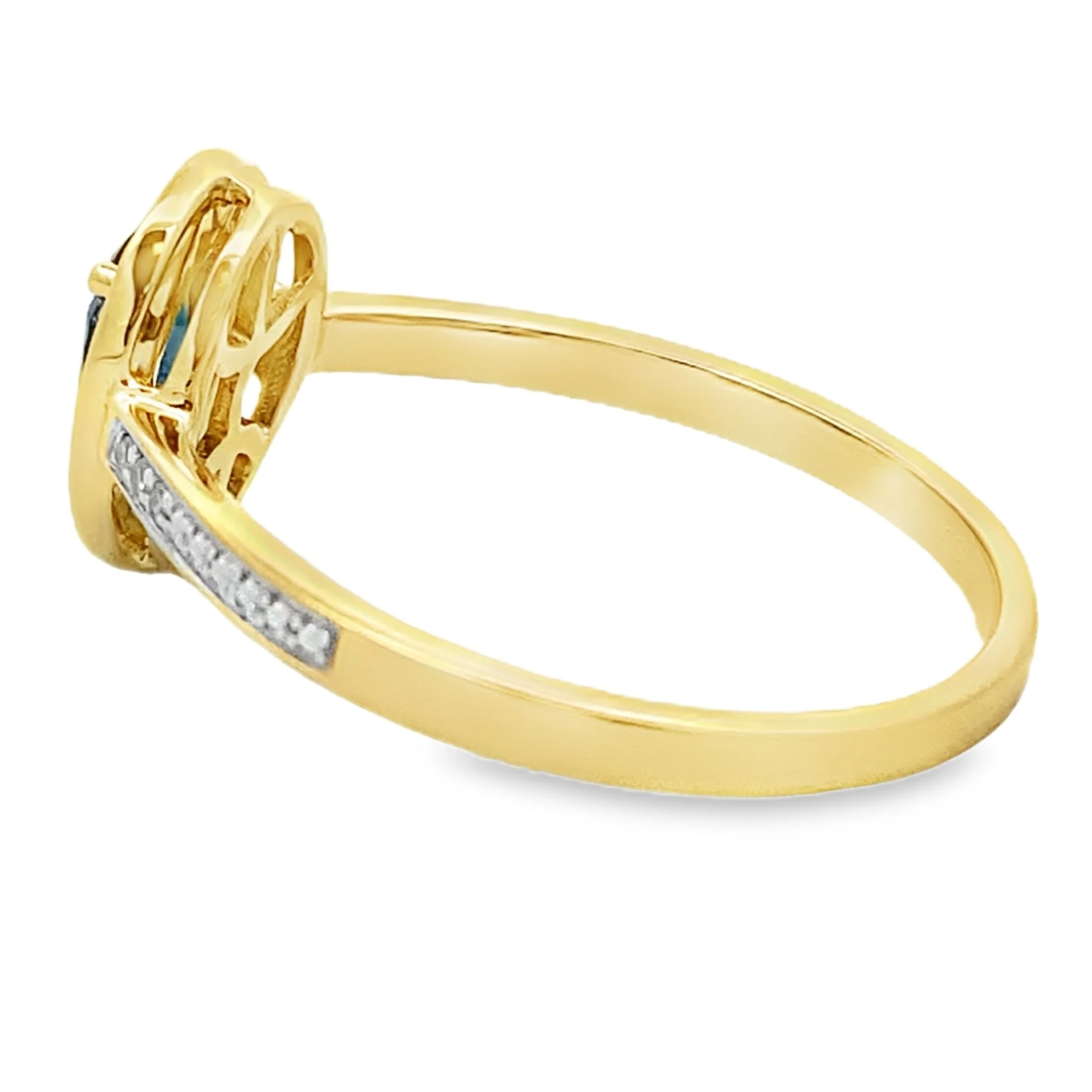 .54ct Sapphire Diamond Ring 10KT Yellow Gold - Image 2
