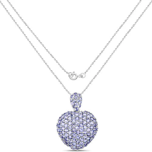 6.01 Carat Genuine Tanzanite .925 Sterling Silver Pendant - Image 4